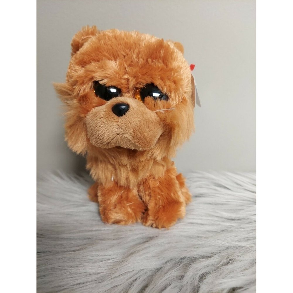Ty Beanie Boos Barley Chow Chow Puppy Dog 6" Plush Stuffed Toy